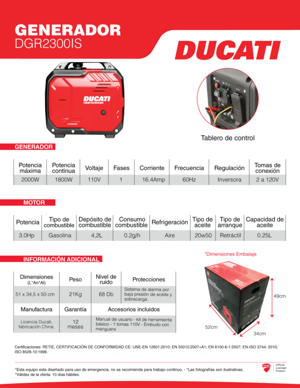DGR2300IS Planta Eléctrica a Gasolina DGR2300iS