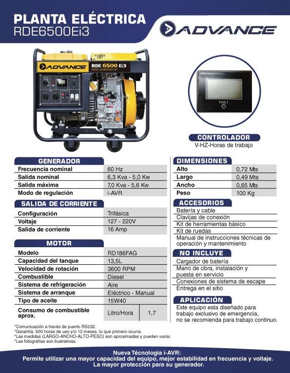 RDE6500Ei3 Planta Eléctrica Diesel RDE6500Ei3
