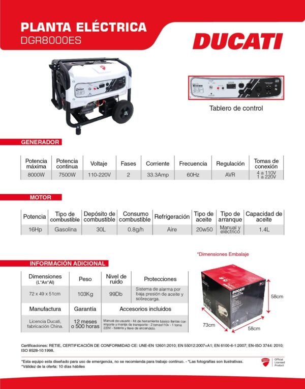 ficha_tecnica_DGR8000ES Planta Eléctrica DGR8000ES